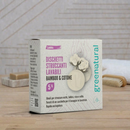 Dischetti Struccanti Lavabili in Bamboo e Cotone (Pack da 5) - Greenatural