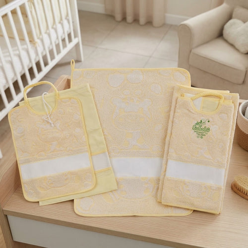 Set_Asilo_3_Pezzi_Bavaglino_Asciugamano_e_Sacchetto Bubabù