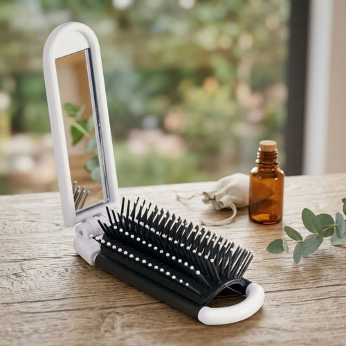 Spazzola Tascabile Rettangolare con Specchio -“ Selezione Beauty