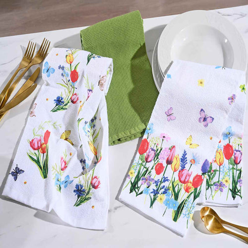 Set 3 Canovacci in Cotone Floreale