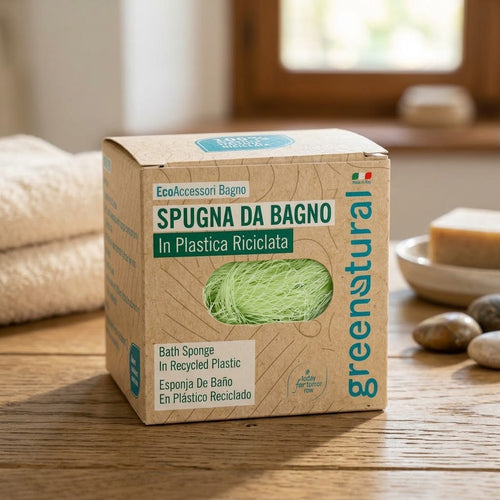 Spugna Bagno Massaggiante in Plastica Riciclata -“ Greenatural