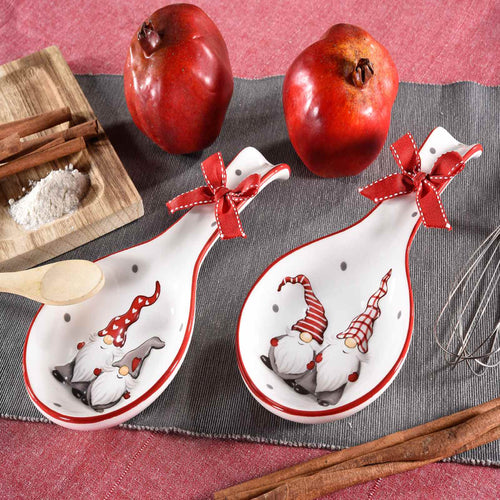 Poggiamestolo in Ceramica "Magic Christmas" con Babbo Natale